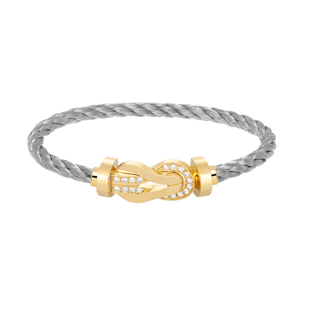 [Eternal Jewelry]CHANCE LARGE 8 FIGURE BUCKLE HALF DIAMOND BRACELET GOLD