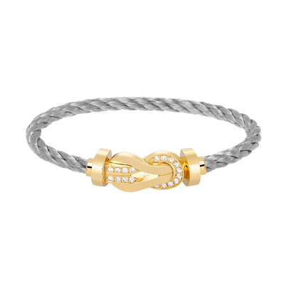 [Eternal Jewelry]CHANCE LARGE 8 FIGURE BUCKLE HALF DIAMOND BRACELET GOLD