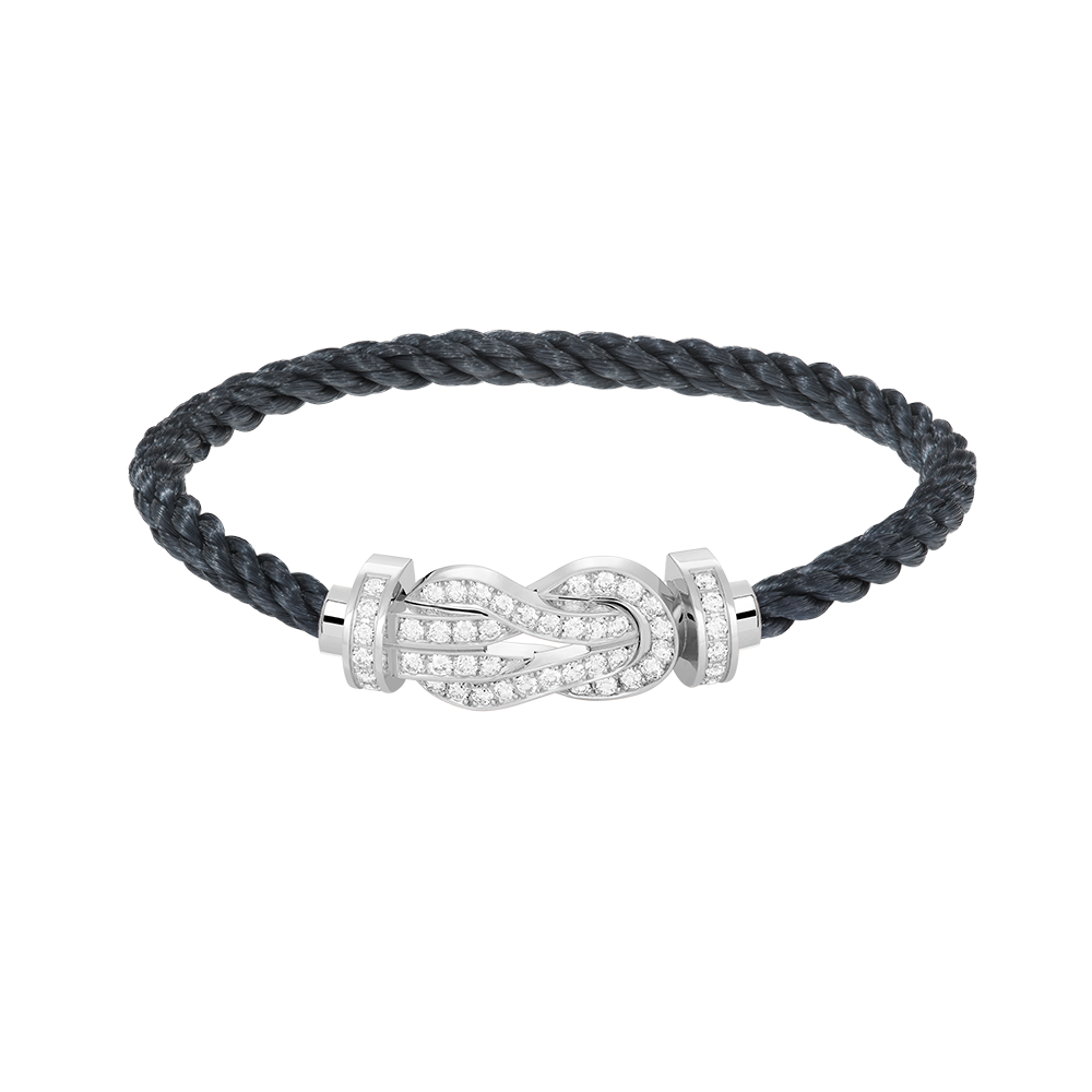 [Eternal Jewelry]CHANCE LARGE 8 FIGURE BUCKLE FULL DIAMOND BRACELET SILVER