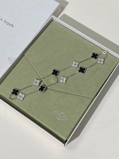 [Eternal Jewellery] Four-Leaf Clover Ten Elements Panda Diamond Silver Necklace