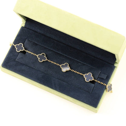 [Eternal Jewelry] CLOVER 5 MOTIF ONYXS BRACELET COLLECTION