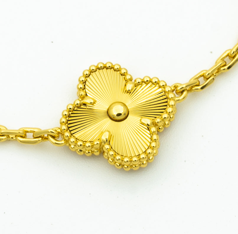 [Eternal Jewelry]CLOVER BRACELET 5 MOTIFS GOLD DIAMOND