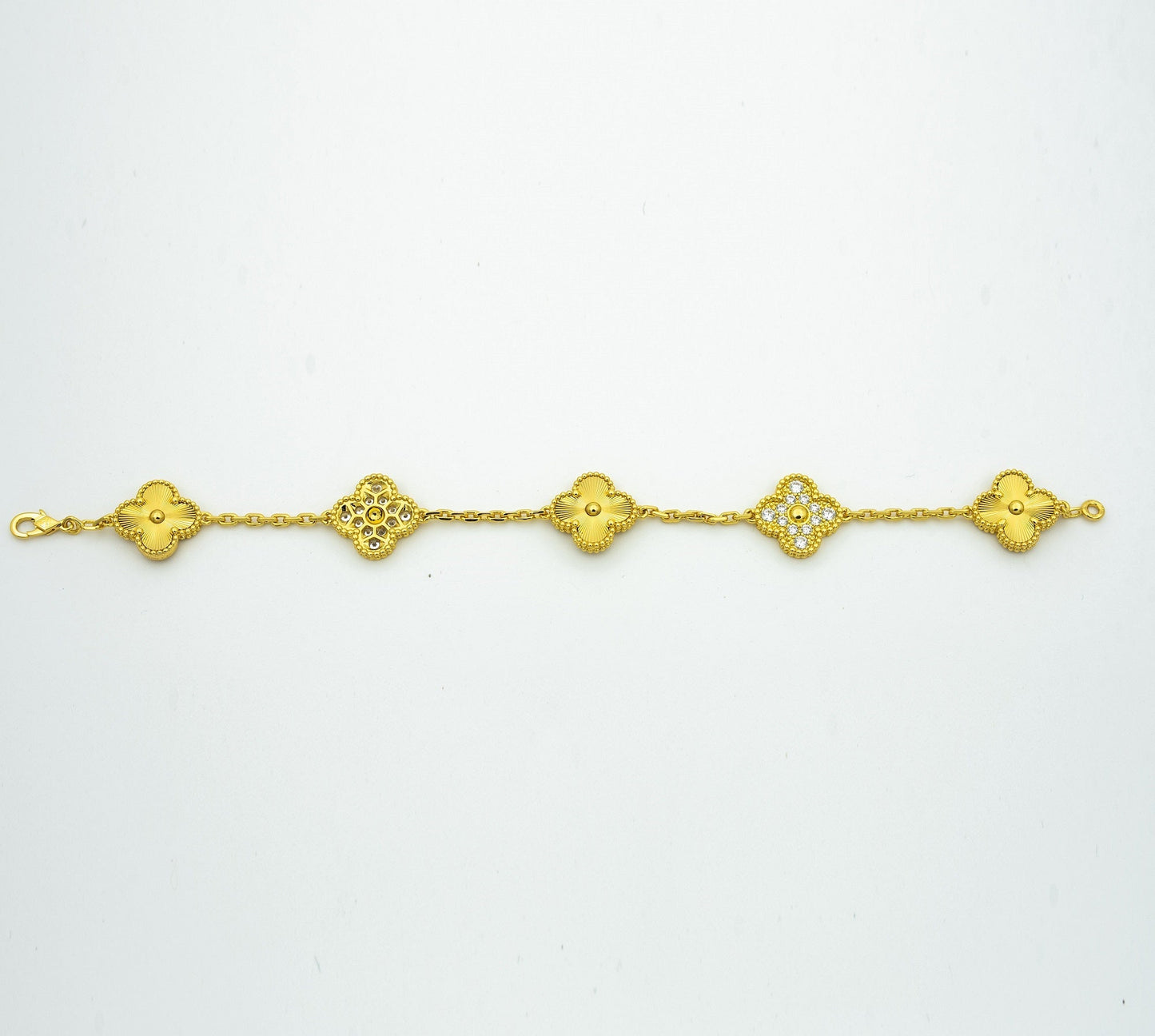 [Eternal Jewelry]CLOVER BRACELET 5 MOTIFS GOLD DIAMOND
