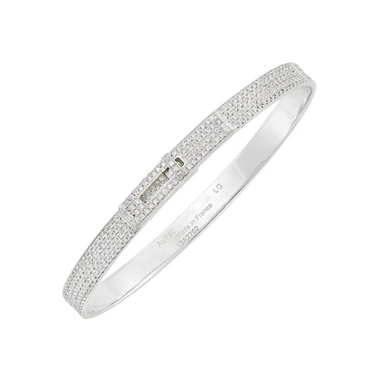 [Eternal Jewelry]HM KELLY BRACELET IN SILVER AND FULL PAVE DIAMOND