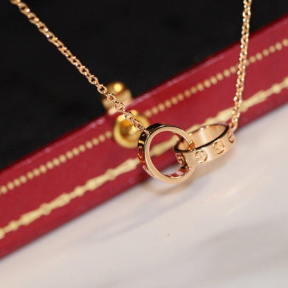 [Eternal Jewelry]LOVE NECKLACE PINK GOLD AND SILVER
