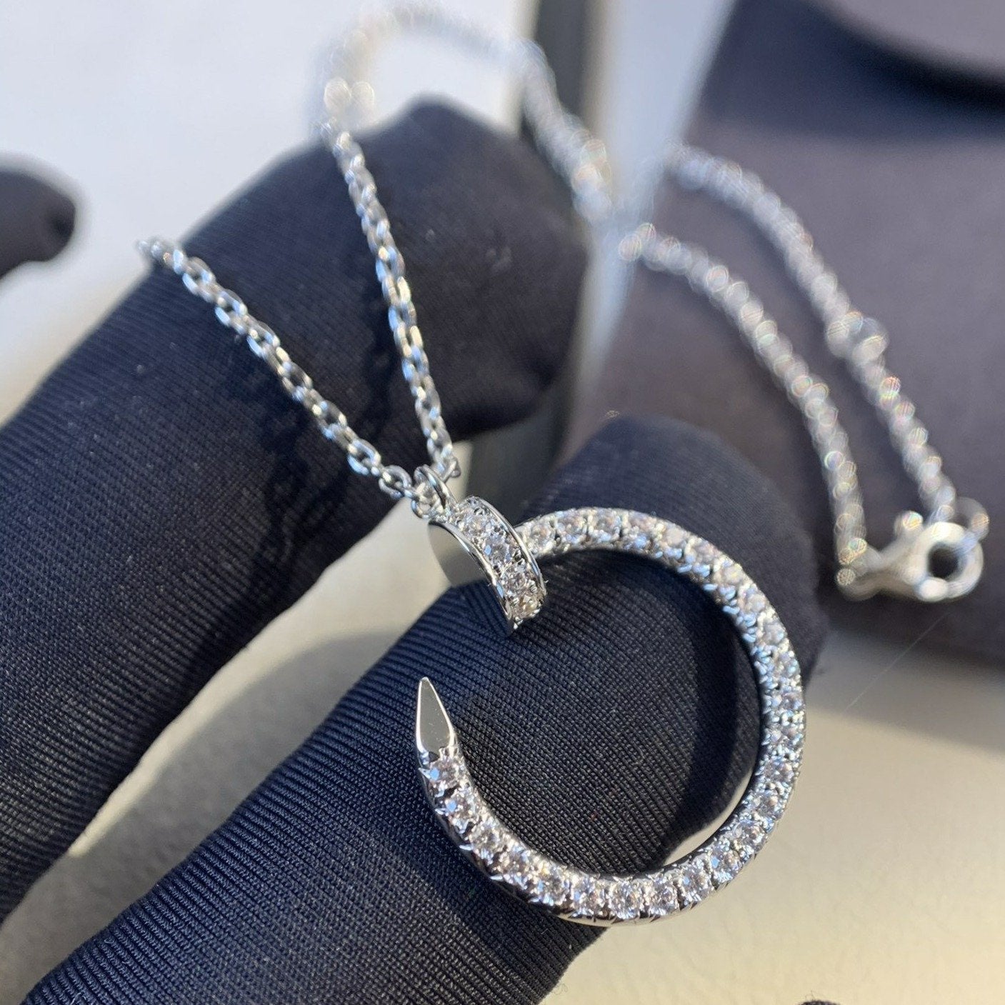 [Eternal Jewelry]JUSTE NECKLACE SILVER DIAMONDS