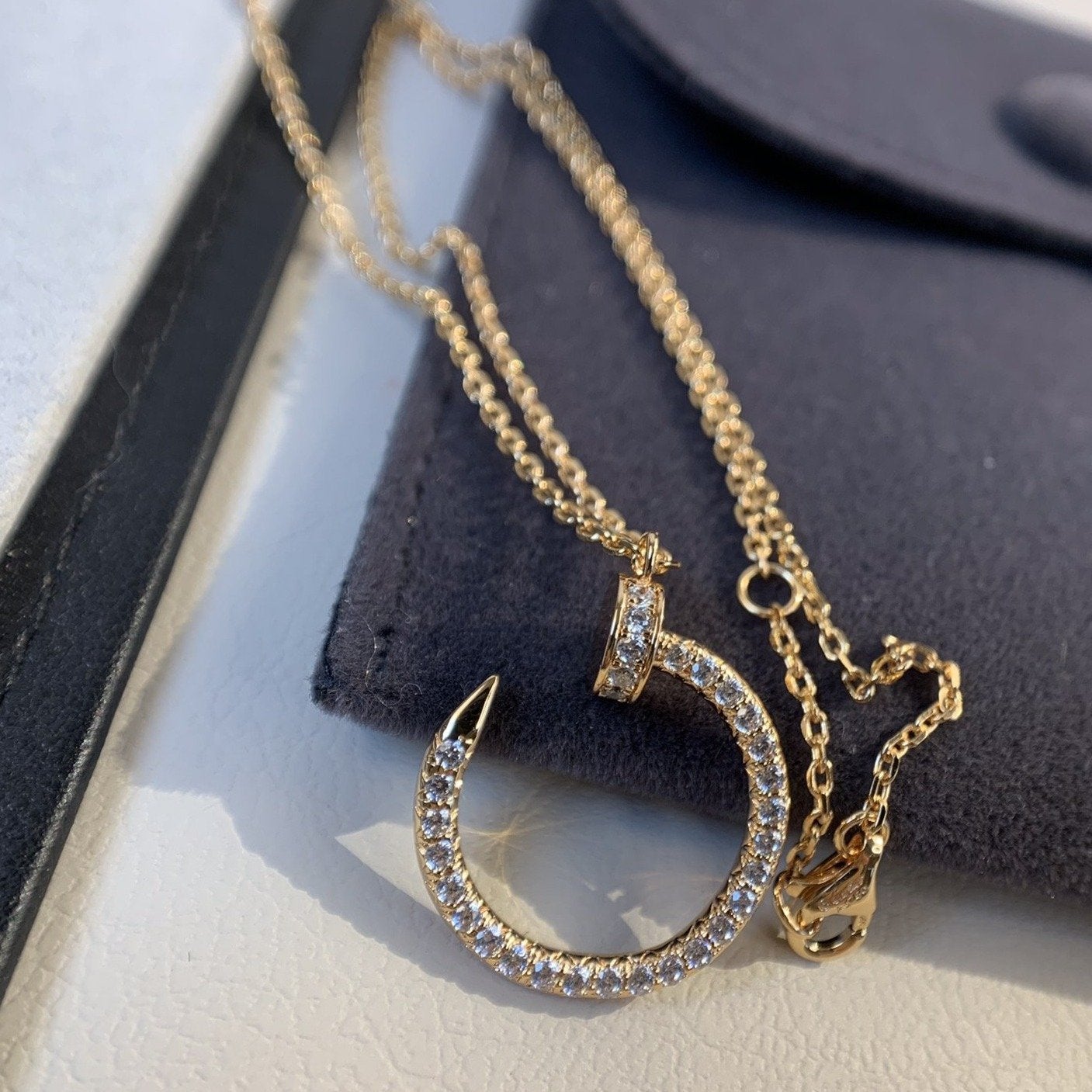 [Eternal Jewelry]JUSTE NECKLACE PINK GOLD DIAMONDS