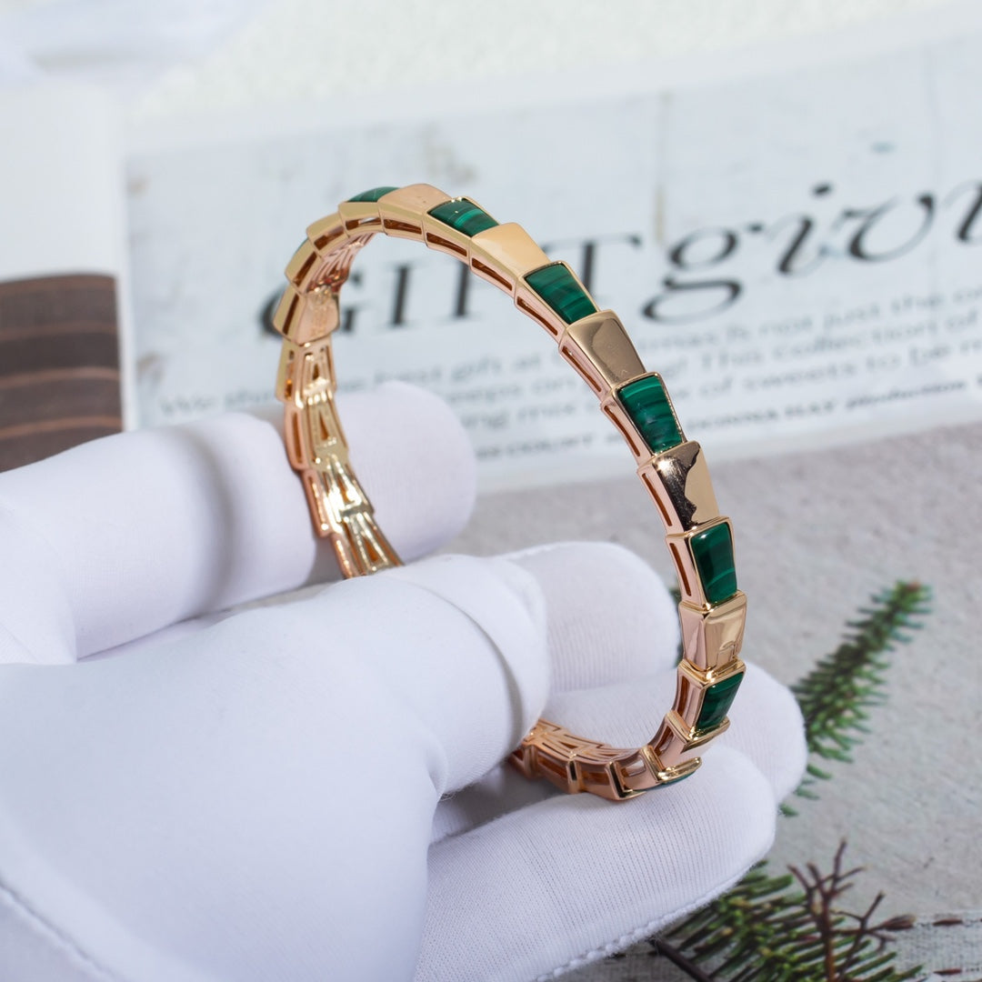 [Eternal Jewelry]SERPENTI BRACELET PINK GOLD MALACHITE