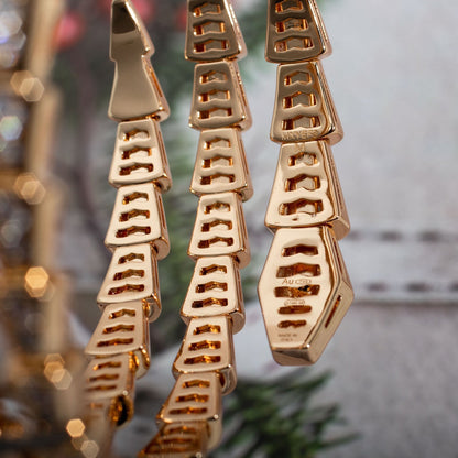 [Eternal Jewelry]SERPENTI BRACELET PINK GOLD DIAMOND DOUBLE ROW