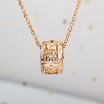 [Eternal Jewelry]PARENTESI NECKLACE PINK GOLD DIAMOND