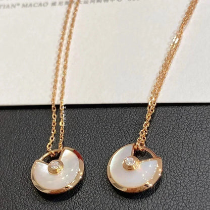 [Eternal Jewelry]AMULETTE ROSE GOLD MOP NECKLACE