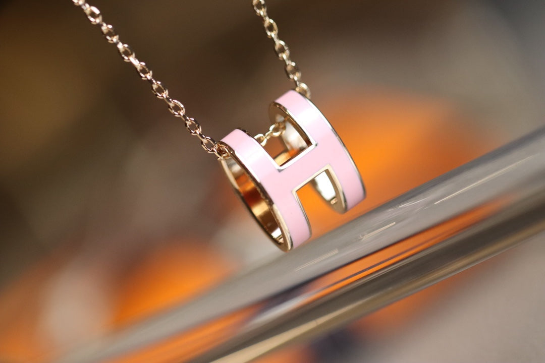 [Eternal Jewelry]POP H PEDANT PINK GOLD