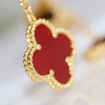 [Eternal Jewelry]CLOVER  2 MOTIF  TIGER EYE CARNELIAN EARRINGS