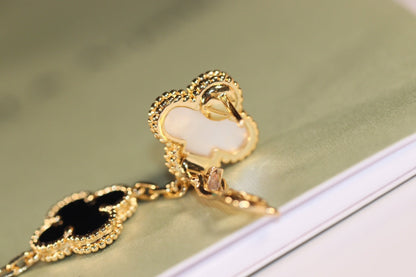 [Eternal Jewelry]CLOVER EARRINGS GOLD ONYX MOP 3 MOTIF