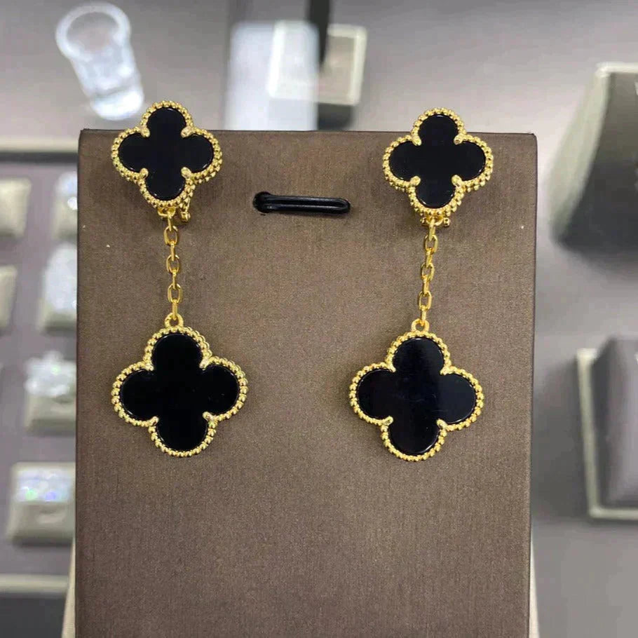 [Eternal Jewelry]CLOVER 2 MOTIFS  EARRINGS (MULTIPLE CHOICESC