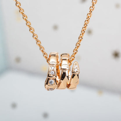 [Eternal Jewelry]SERPENTI PINK GOLD NECKLACE DIAMOND