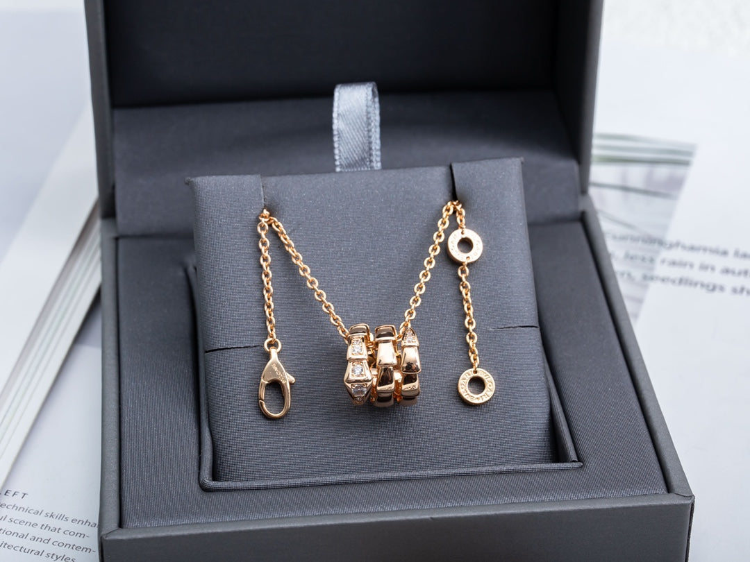 [Eternal Jewelry]SERPENTI PINK GOLD NECKLACE DIAMOND