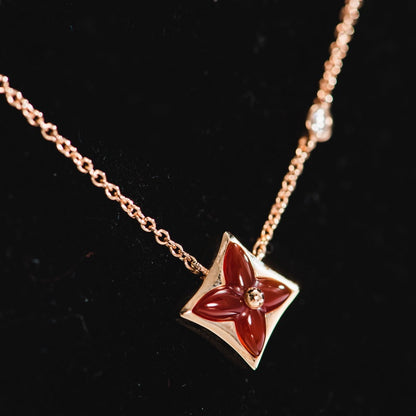 [Eternal Jewelry]STAR NECKLACE PINK GOLD 1 DIAMOND