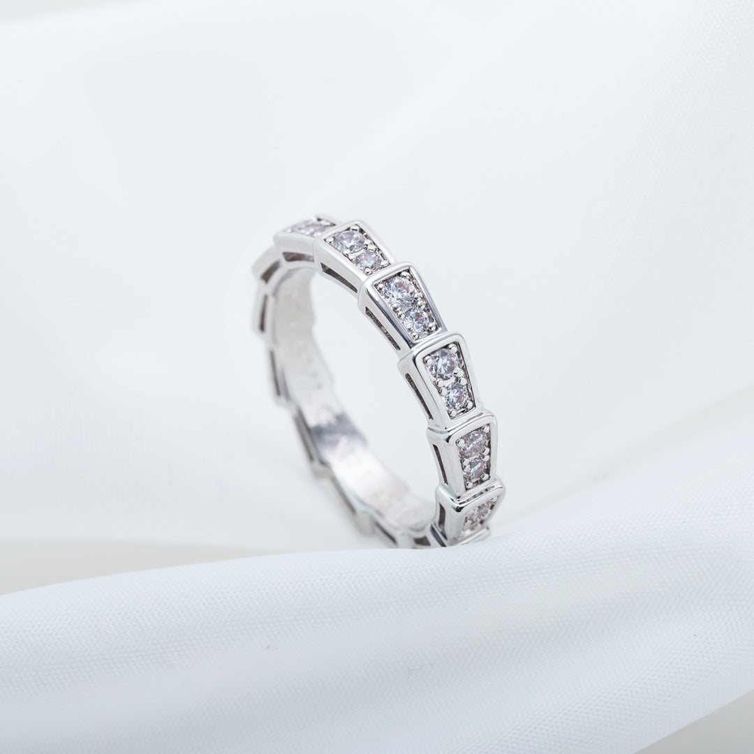 [Eternal Jewelry]SERPENTI RING SILVER DIAMOND PAVED 3MM