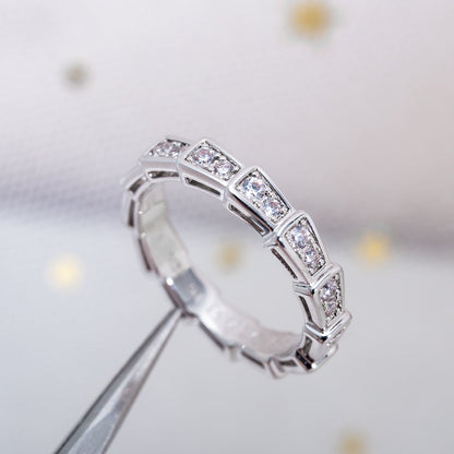 [Eternal Jewelry]SERPENTI RING SILVER DIAMOND PAVED 3MM