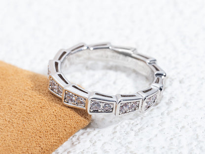 [Eternal Jewelry]SERPENTI RING SILVER DIAMOND PAVED 3MM
