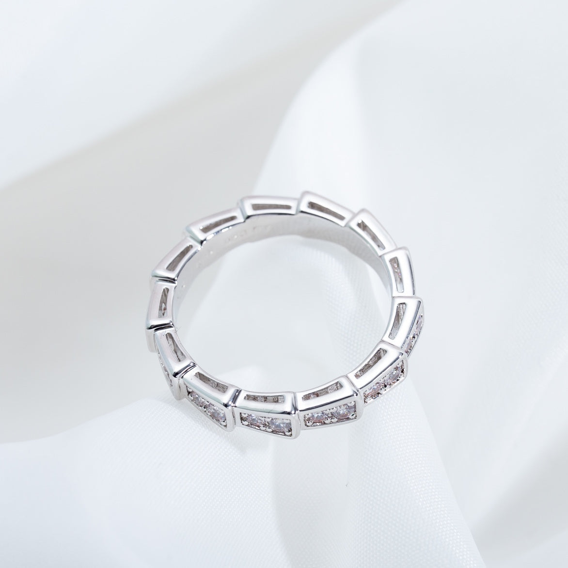 [Eternal Jewelry]SERPENTI RING SILVER DIAMOND PAVED 3MM