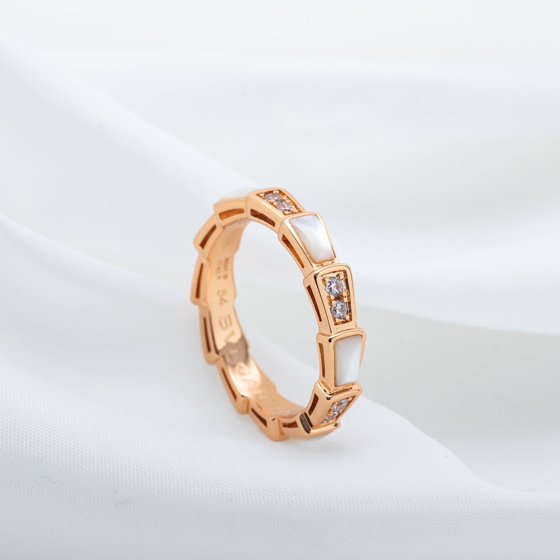 [Eternal Jewelry]SERPENTI RING PINK GOLD DIAMOND MOP 3MM