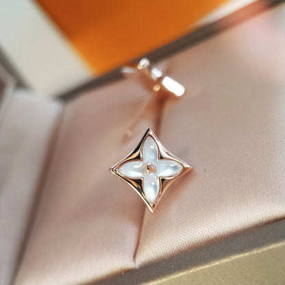 [Eternal Jewelry]STAR MOP PINK GOLD EARRINGS