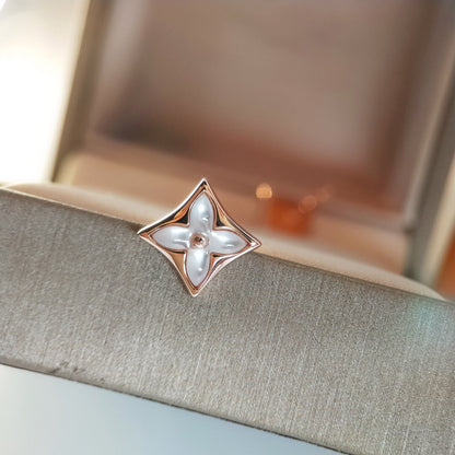[Eternal Jewelry]STAR MOP PINK GOLD EARRINGS