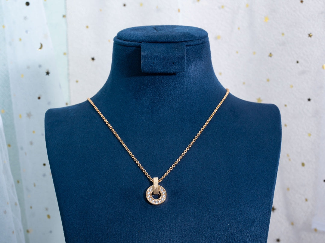 [Eternal Jewelry]GARI NECKLACE PINK GOLD DIAMOND