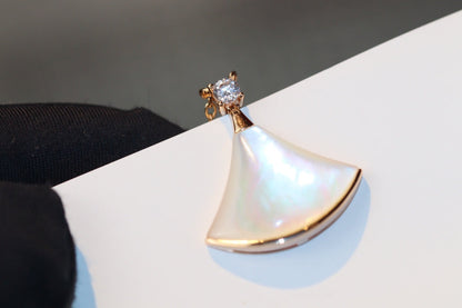 [Eternal Jewelry]DREAM NECKLACE WHITE MOP PINK GOLD 1 DIAMOND