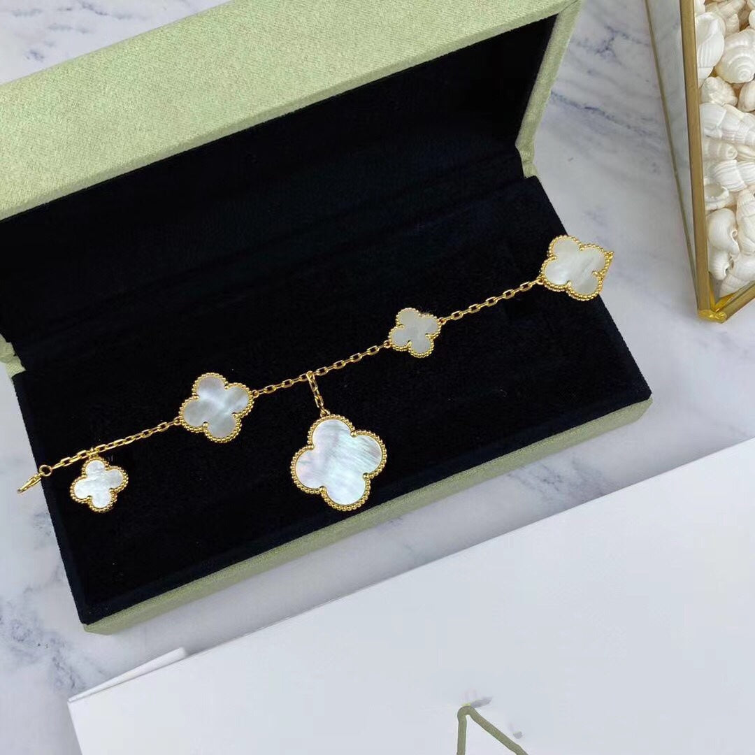[Eternal Jewelry]MAGIC CLOVER MOP GOLD BRACELET 5 MOTIFS
