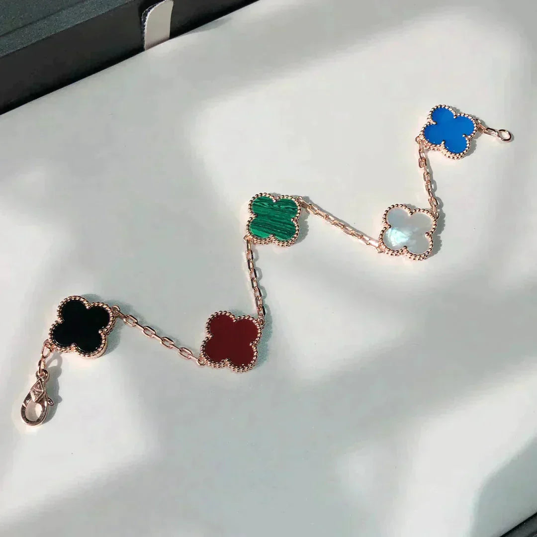 [Eternal Jewelry]CLOVER 5 MOTIFS MULTICOLOR  BRACELET