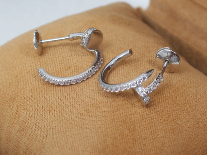 [Eternal Jewelry]JUSTE EARRINGS 12.75MM SILVER DIAMOND