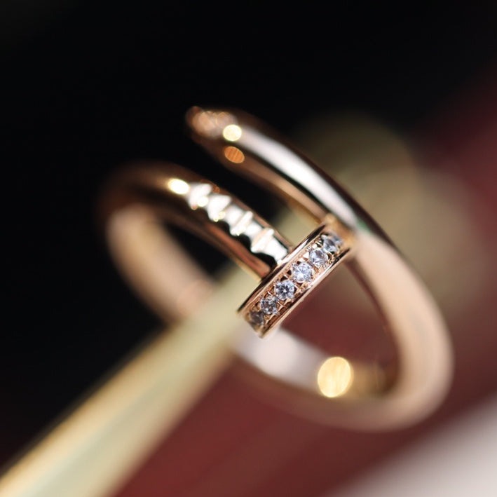 [Eternal Jewelry]JUSTE RING 2.65MM PINK GOLD DIAMOND