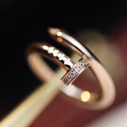 [Eternal Jewelry]JUSTE RING 2.65MM PINK GOLD DIAMOND