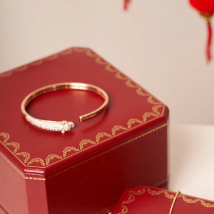 [Eternal Jewelry]PANTHERE ROSE GOLD DIAMOND OPEN BRACELET