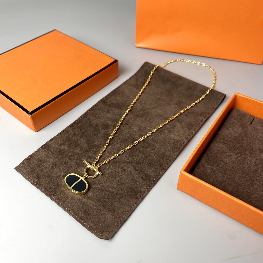 [Eternal Jewelry]CHAINE VERSO BLACK CERAMIC NECKLACE