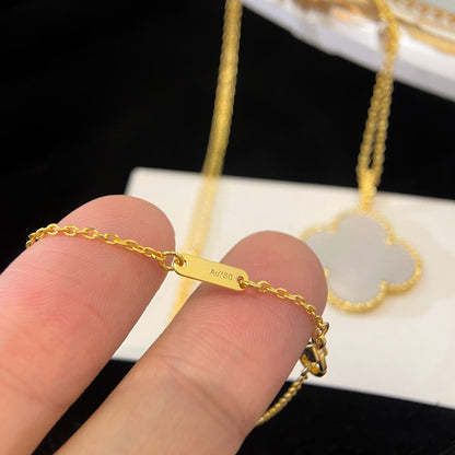 [Eternal Jewelry]CLOVER 25MM MOP LARGE PENDANT NECKLACE