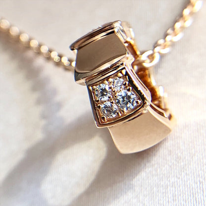 [Eternal Jewelry]SERPENTI PEDANT DIAMOND PINK GOLD NECKLACE