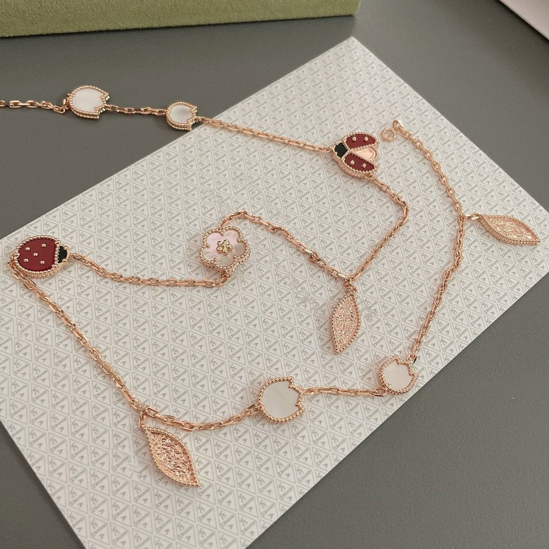 [Eternal Jewelry]LUCKY SPRING 15 MOTIFS ROSE GOLD NECKLACE