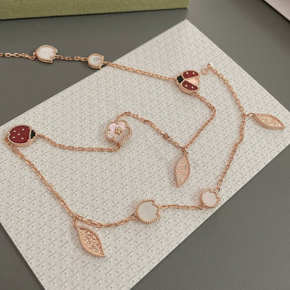 [Eternal Jewelry]LUCKY SPRING 15 MOTIFS ROSE GOLD NECKLACE
