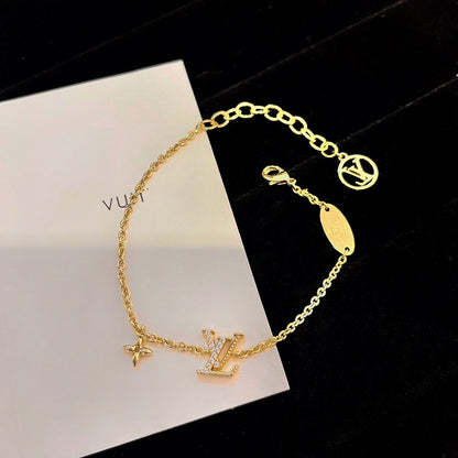 [Eternal Jewelry]LOGO STAR MOTIF GOLD BRACELET