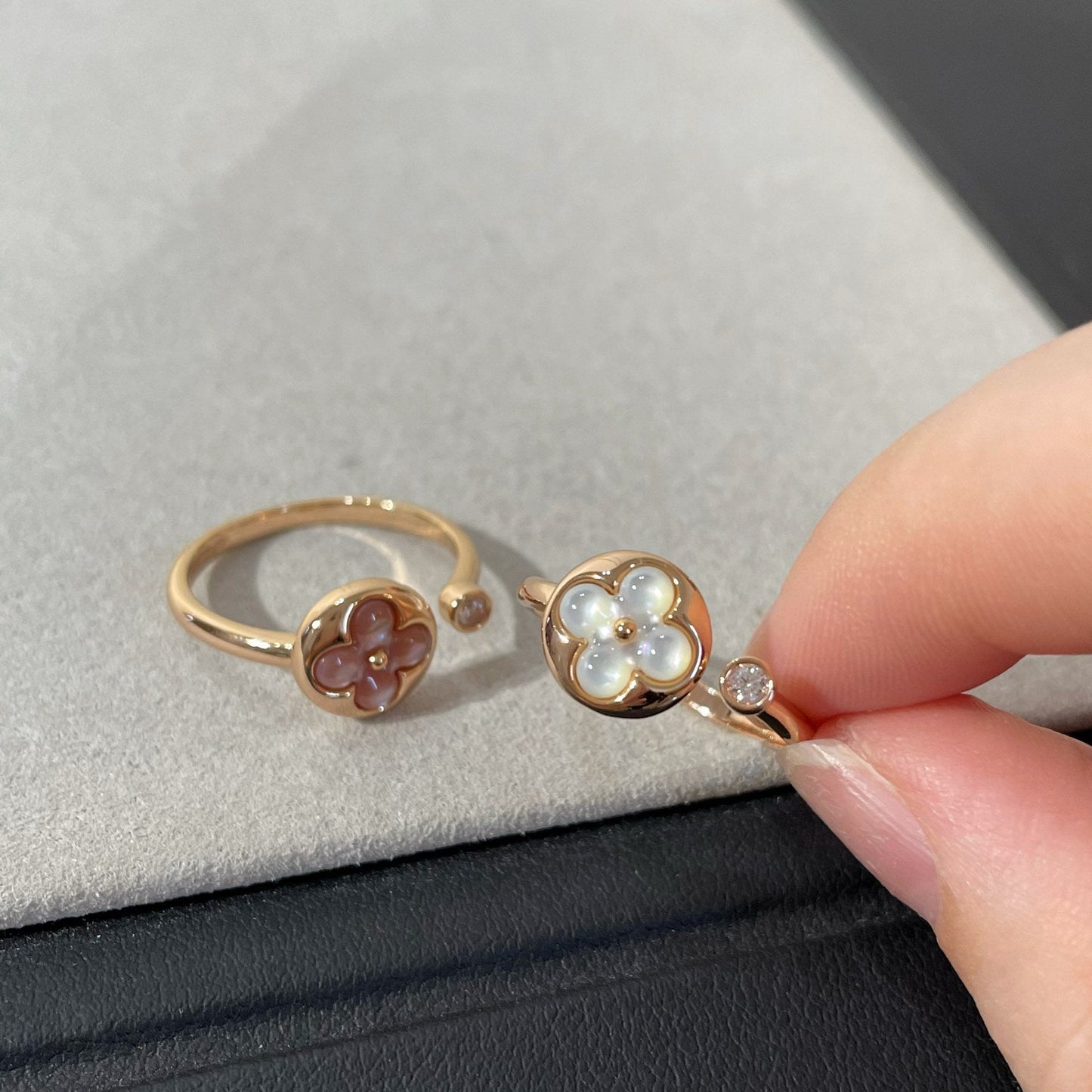 [Eternal Jewelry]SUN 1 DIAMOND PINK MOP RING