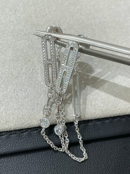 [Eternal Jewelry]CHAINE CHAOS DIAMOND DROP EARRINGS