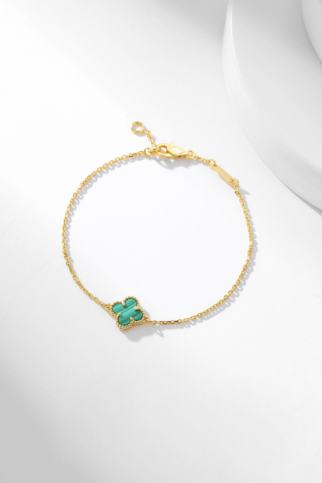 [Eternal Jewelry]CLOVER BRACELET MALACHITE 1 MOTIF