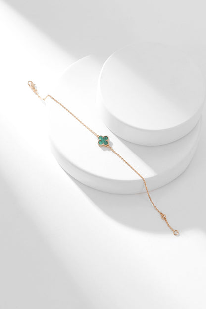 [Eternal Jewelry]CLOVER BRACELET MALACHITE 1 MOTIF