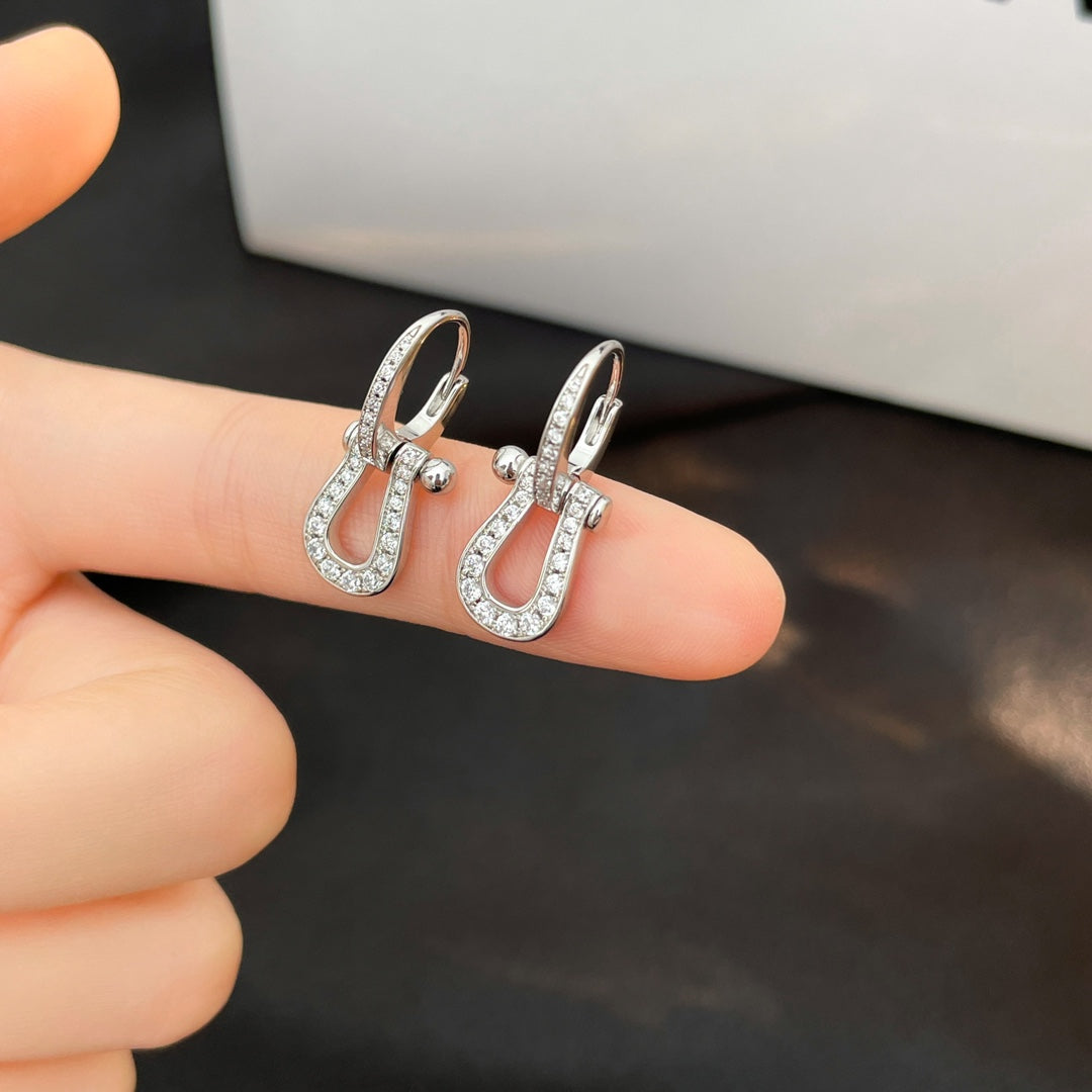 [Eternal Jewelry]FORCE 10 FULL DIAMOND DROP EARRINGS MEDIUM MODEL
