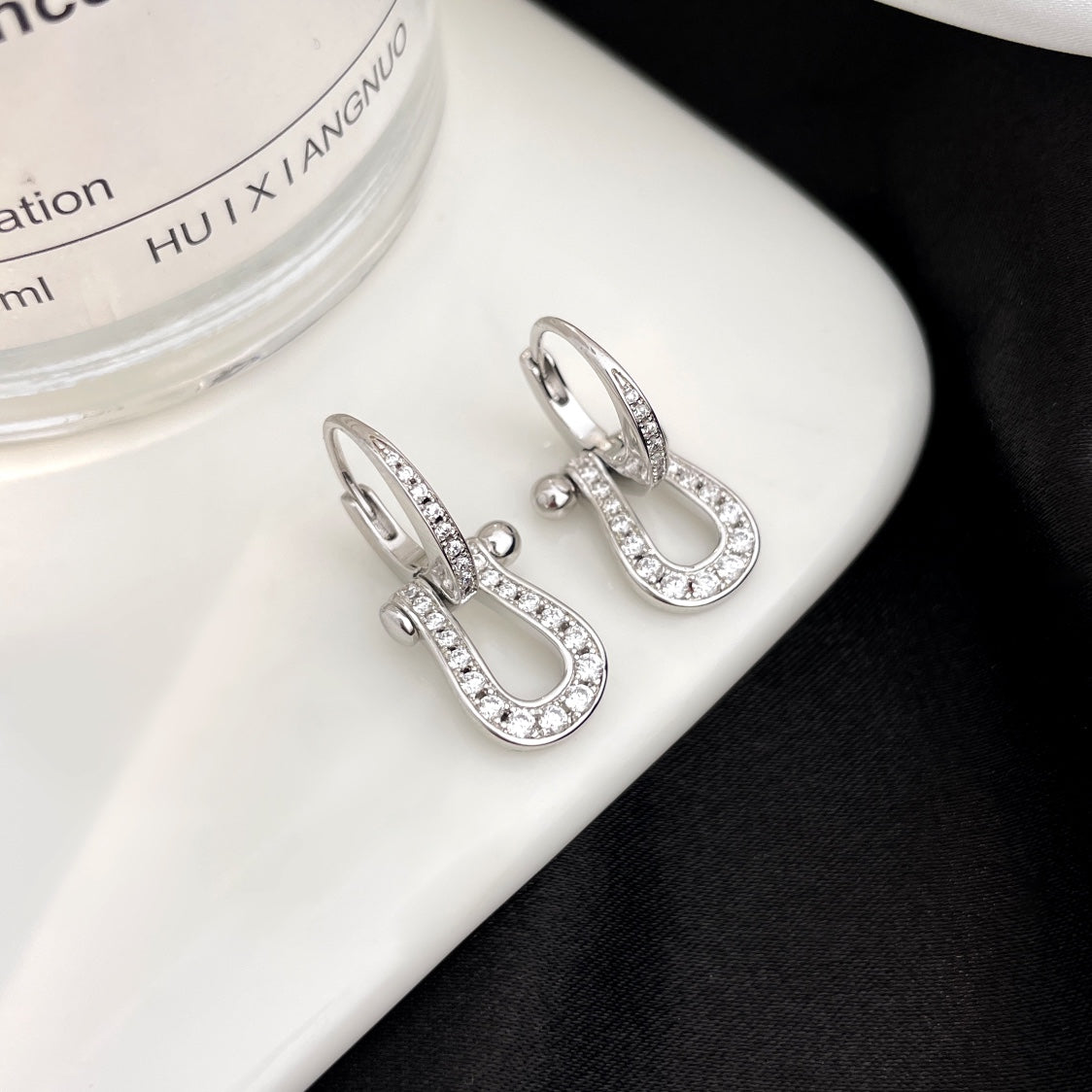 [Eternal Jewelry]FORCE 10 FULL DIAMOND DROP EARRINGS MEDIUM MODEL