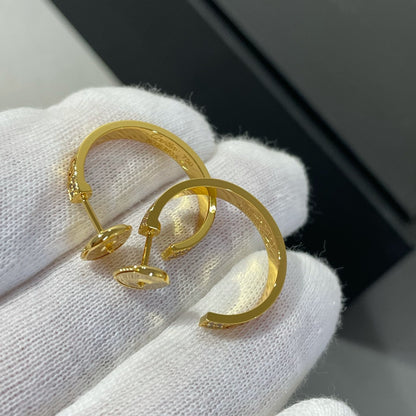 [Eternal Jewelry]LOVE DIAMOND GOLD HOOP EARRINGS